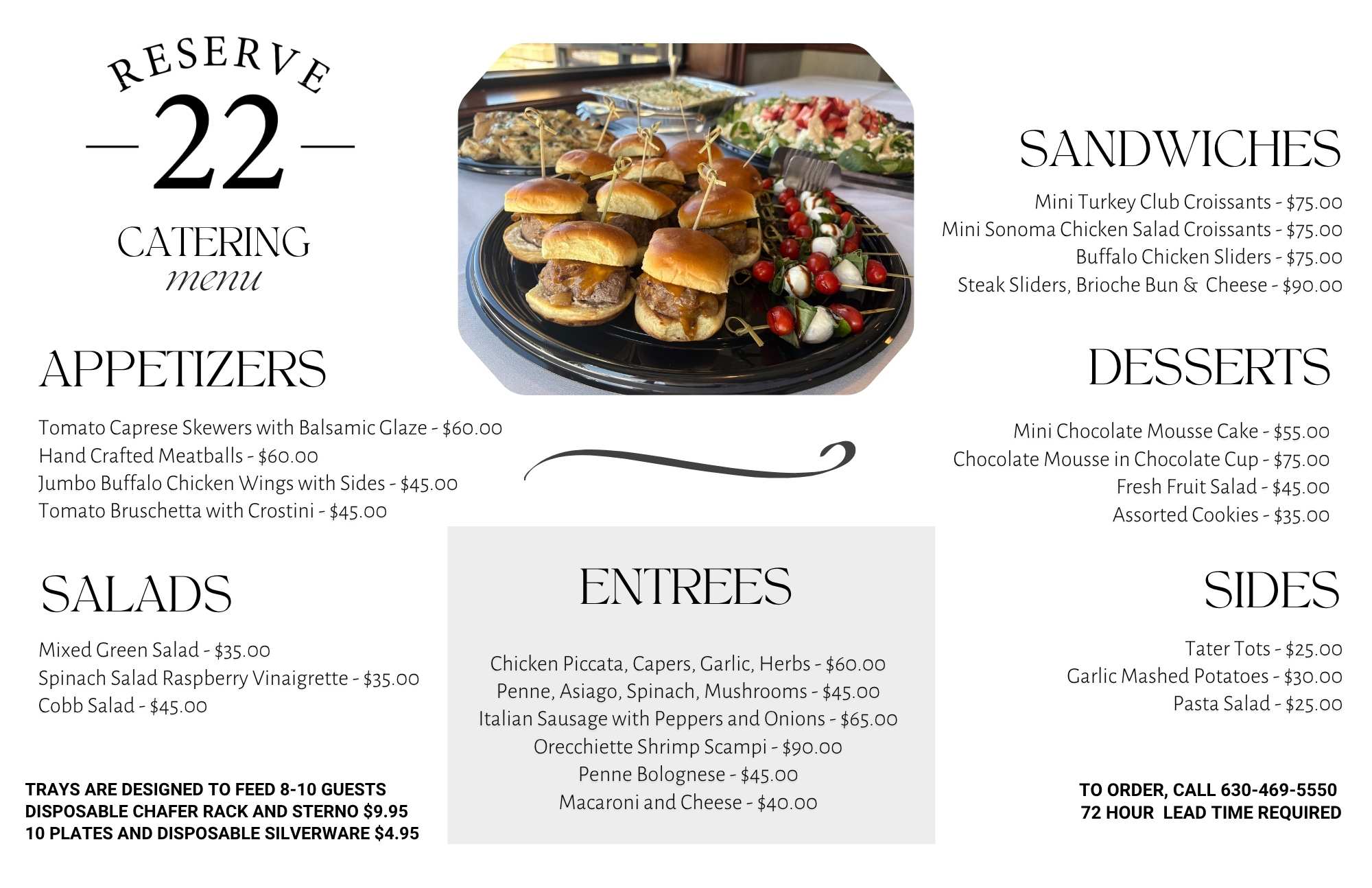R22 Catering Menu