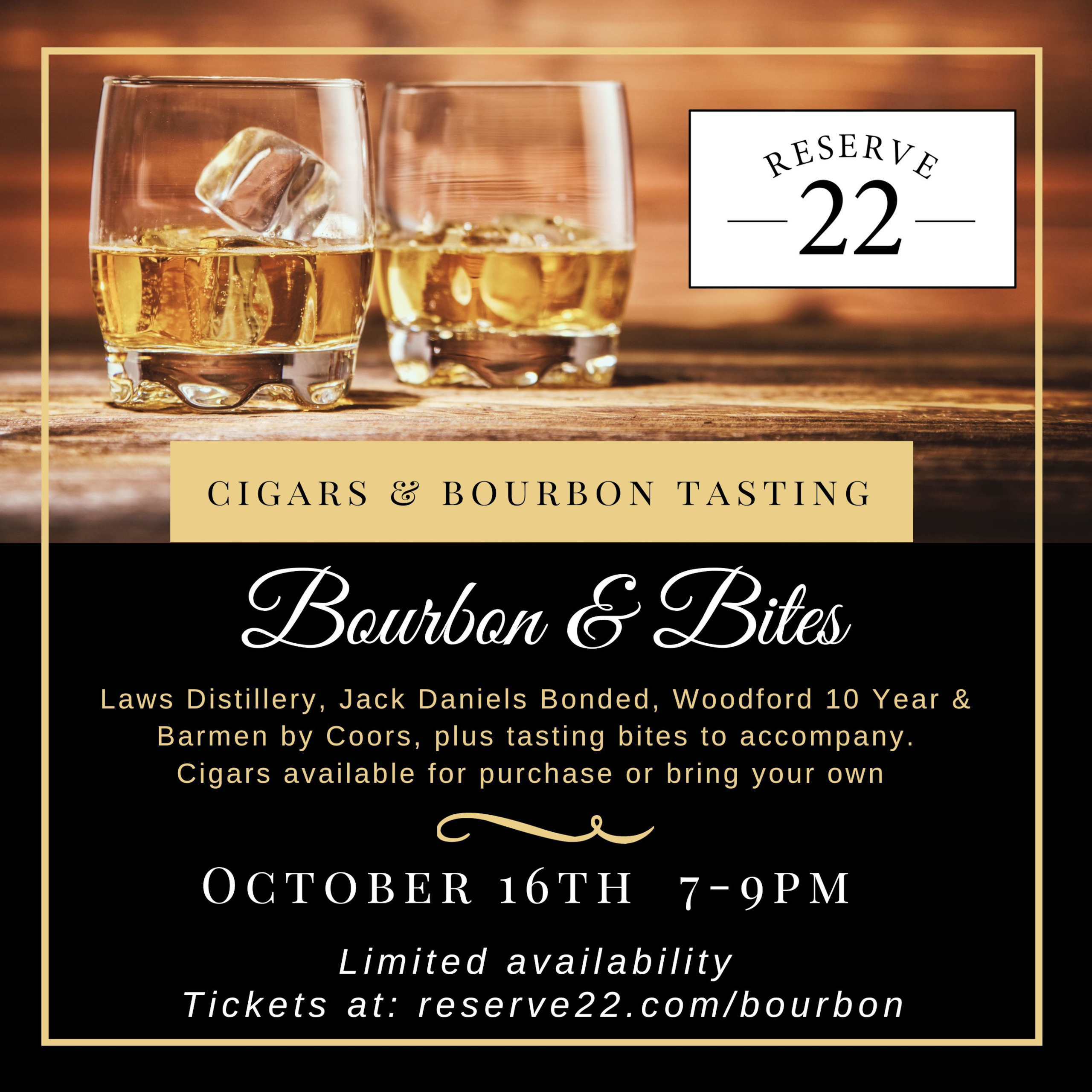 Reserve (22) Twenty-Two | Bourbon Night - (September 2023) Reserve (22) Twenty-Two Bourbon Night – (September 2023) Cigars & Bourbon Tasting