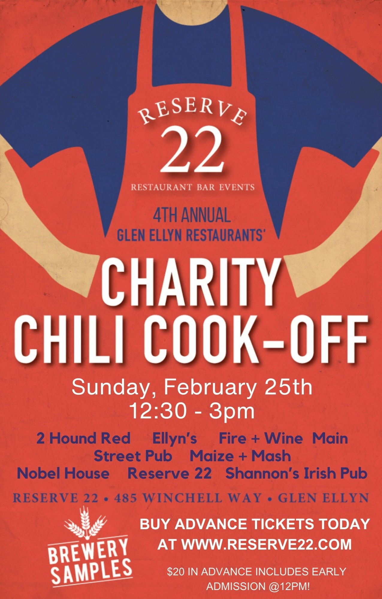Reserve 22 | Home - (January 2024) Reserve 22 Home – (January 2024) R22 (2024) Charity Chili Cook-Off Event (Flyer)