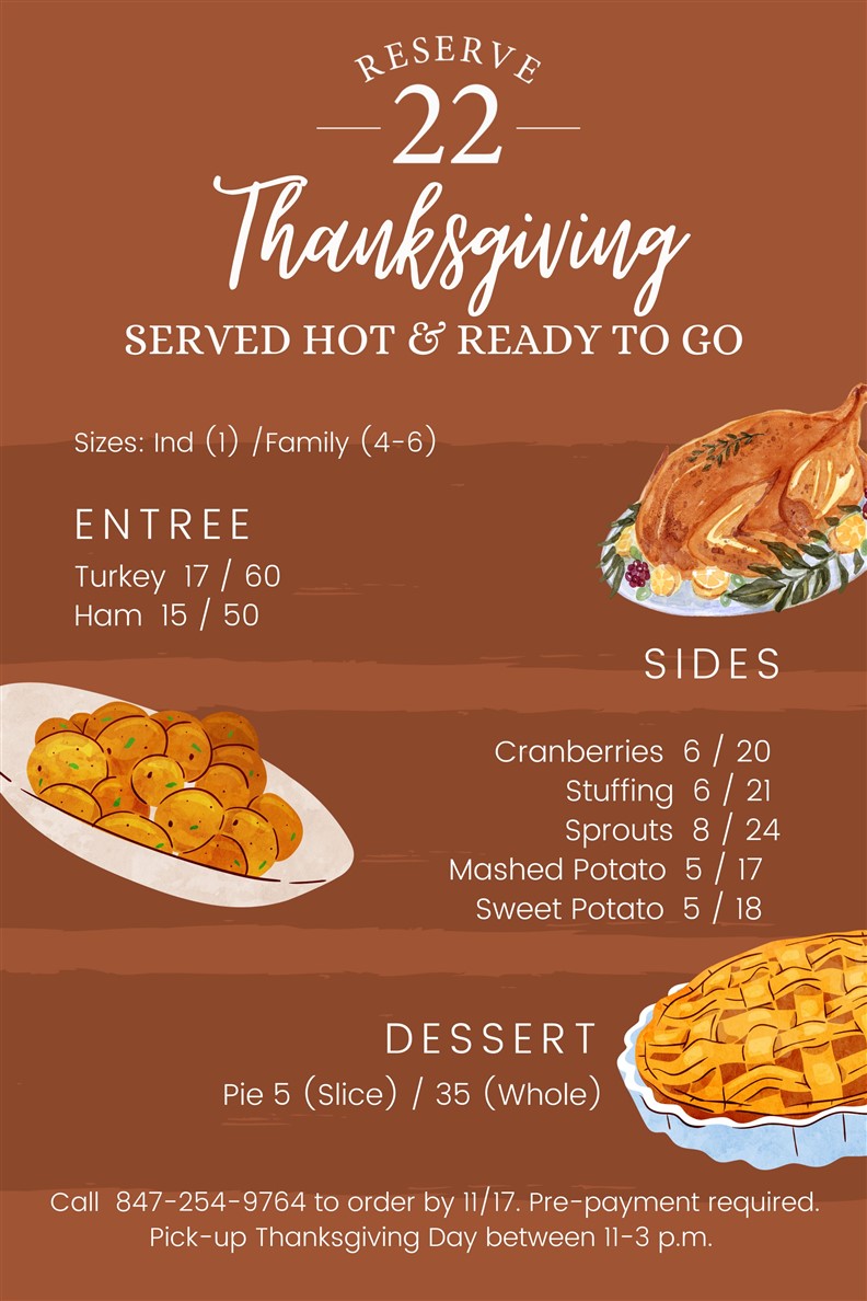 Thanksgiving (2022) Catering Menu